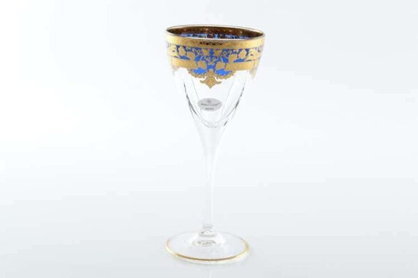 Набор бокалов для вина Natalia Golden Blue Decor Astra Gold 210 мл (6 шт) russki dom