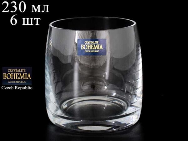 Идеал без декора Набор стаканов для виски Crystalite 230 мл (6 шт) russki dom