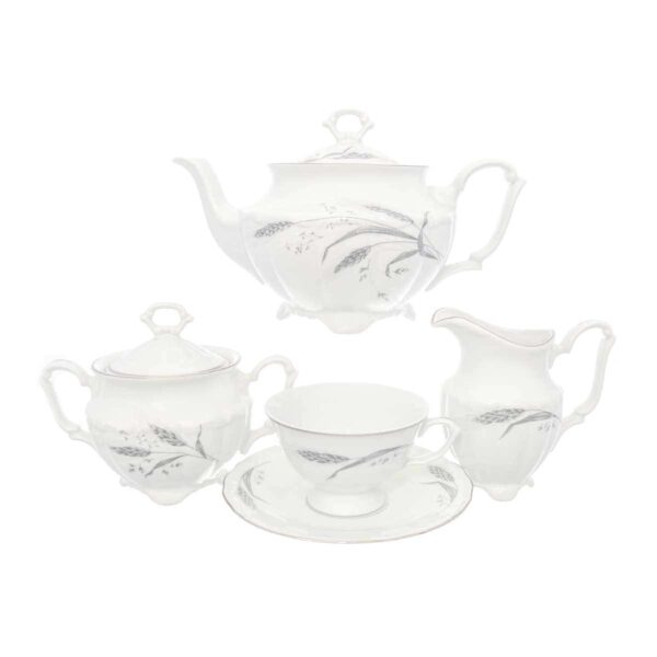 Чайный набор Серебряные колосья Repast классическая чашка (15 предметов на 6 персон) russki dom