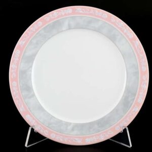 Набор тарелок Thun Яна серый мрамор с розовым кантом 17 см(6 шт) russki dom