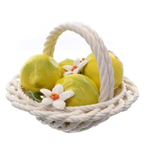 Корзина декоративная круглая Orgia с лимонами 20 см russki dom