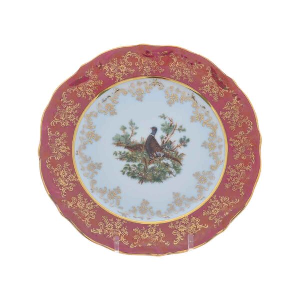 Набор тарелок Repast Охота красная Мария-тереза 17 см (6 шт) 57430 russki dom