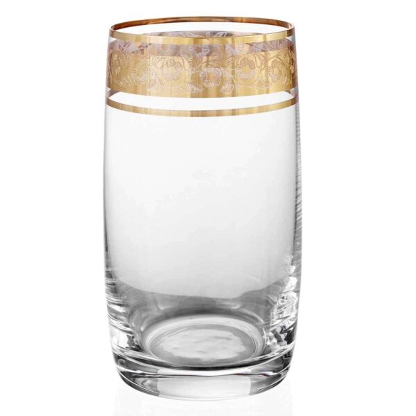 Набор стаканов для воды Bohemia Клаудия Идеал Золото 380мл (6 шт) russki dom