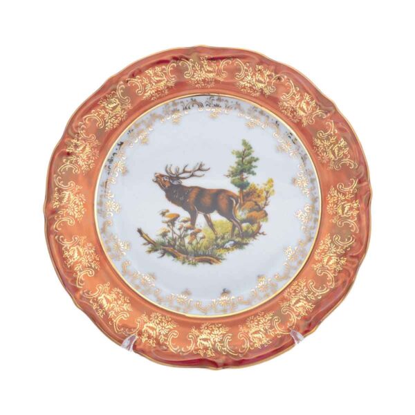Набор тарелок Repast Охота красная Мария-тереза 21 см (6 шт) 56315 russki dom