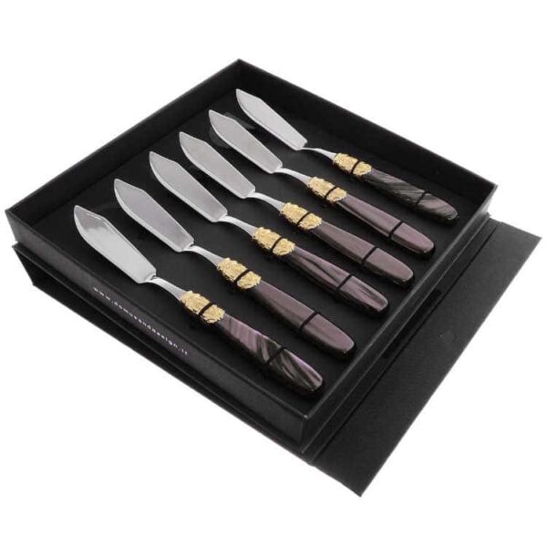 Набор столовых ножей для рыбы domus victoria gold (6 шт) 44632 russki dom
