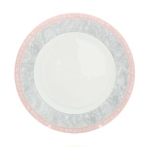 Блюдо круглое Thun Яна Серый мрамор с розовым кантом 30 см russkii dom