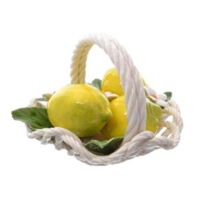 Корзина декоративная с волнистым краем Orgia с лимонами 20 см russki dom