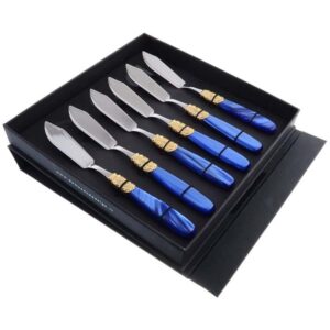 Набор столовых ножей для рыбы domus victoria gold (6 шт) 44633 russki dom