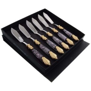 Набор столовых ножей для рыбы domus versaille gold (6 шт) 44773 russki dom