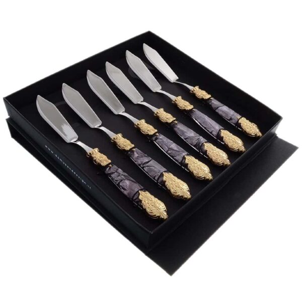 Набор столовых ножей для рыбы domus versaille gold (6 шт) 44773 russki dom