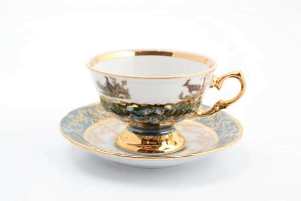 Охота Зеленая Набор чайных пар 220 мл Sterne porcelan (6 пар) russki dom