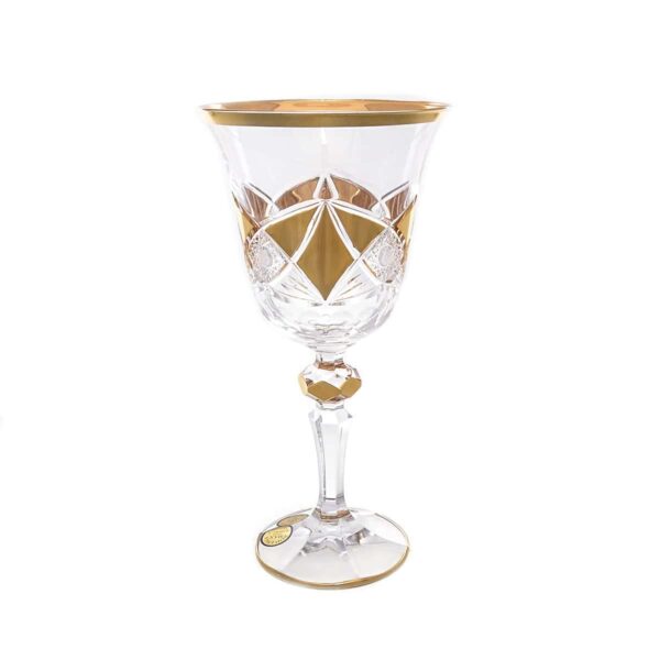 Набор бокалов для вина хрусталь с золотом Bohemia Max Crystal 220 мл(6 шт) russki dom