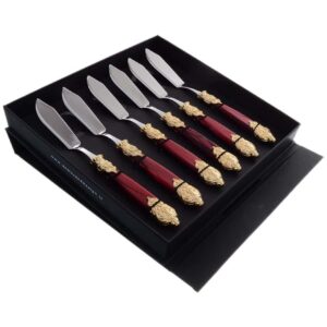 Набор столовых ножей для рыбы domus versaille gold (6 шт) russki dom