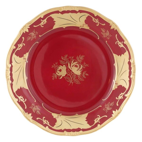 Набор тарелок 26см.6шт. Кленовый лист красный Weimar Porzellan russki dom