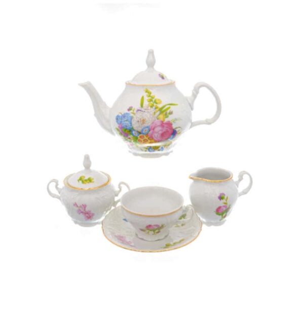 Чайный сервиз Bernadotte Весенние цветы 6 персон 17 предметов russki dom