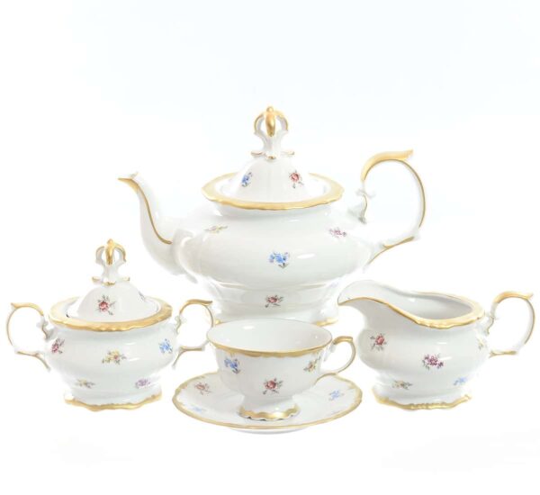 Чайный сервиз Queen's Crown Мелкие цветы 6 персон 17 предметов russki dom