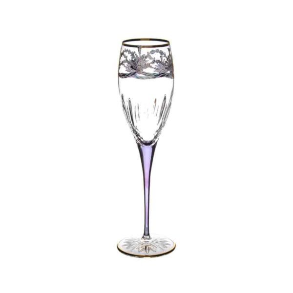 Набор фужеров для шампанского TIMON Violet/Gold (6 шт) 280 мл russki dom