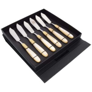 Набор столовых ножей для рыбы domus victoria gold (6 шт) 44630 russki dom