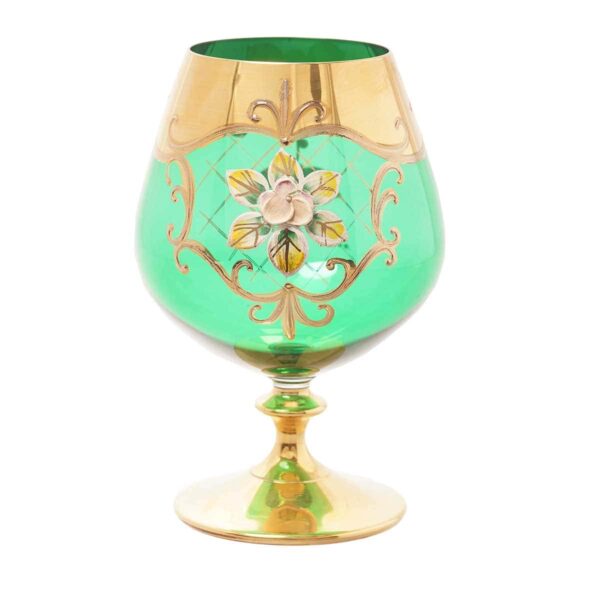 Набор бокалов для бренди Crystalite Bohemia Лепка зелёная 400мл (6 шт) russki dom