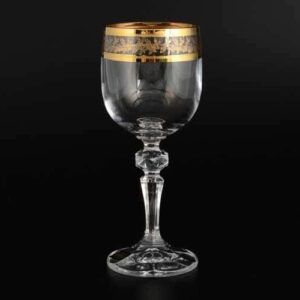 Золотой лист MIREL Набор бокалов для вина Crystalite 170 мл (6 шт) russki dom