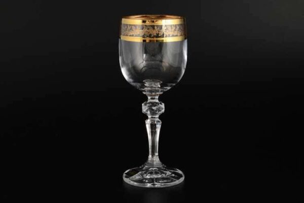 Золотой лист MIREL Набор бокалов для вина Crystalite 170 мл (6 шт) russki dom