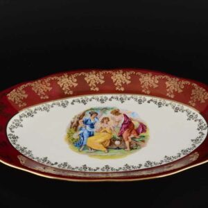 Блюдо овальное 32 см Красная Мадонна Royal Porcelain russkii dom