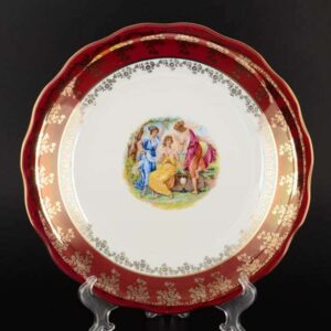 Блюдо круглое 30 см Красная Мадонна Royal Porcelain russkii dom