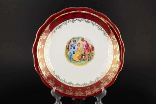 Блюдо круглое 30 см Красная Мадонна Royal Porcelain russkii dom