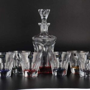 APOLLO Набор для виски цветной Crystalite Bohemia 7 предметов russki dom