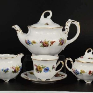 Болеро Весенний букет Чайный сервиз Royal Czech Porcelain на 6 персон 17 предметов russki dom