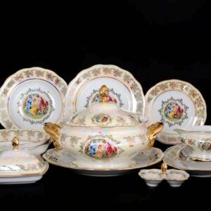Мадонна Перламутр Столовый сервиз Royal Czech Porcelain на 6 персон 29 предметов russki dom