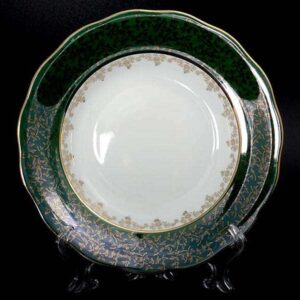 Зеленая Паутинка AL Набор глубоких тарелок Royal Porcelain 23 см russki dom