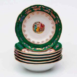 Зеленая Мадонна AL Набор салатников Royal Porcelain  19 см из 6 штук russki dom