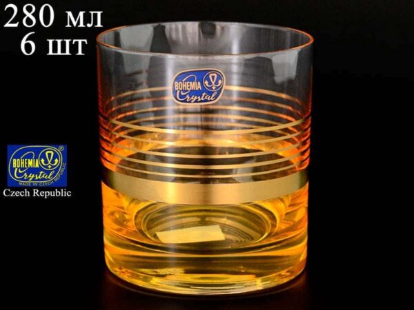 Анжела Набор стаканов для виски 280 мл Bohemia Crystal russki dom