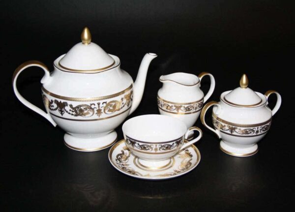 Александрия Голд Чайный сервиз Bavarian Porcelain 15 предметов russki dom