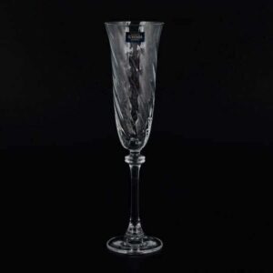 ALEXANDRA Набор витых фужеров для шампанского Crystalite 190 мл russki dom