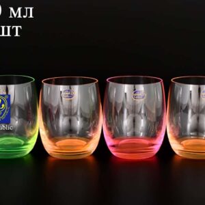 Арлекино Неон Набор стаканов для виски Bohemia Crystal 300 мл russki dom