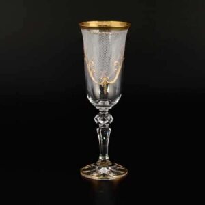 Karo золото Набор для шампанского Bohemia Crystal 150 мл 6 шт russki dom