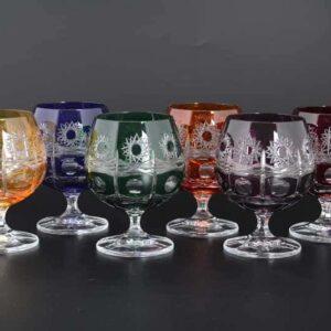 R-G Цветной хрусталь Набор бокалов для бренди Bohemia Crystal 250 мл (6 шт) russki dom