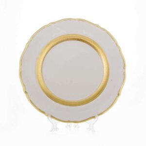 Лента золотая матовая 2 Блюдо круглое Bavarian 30 см. russkii dom