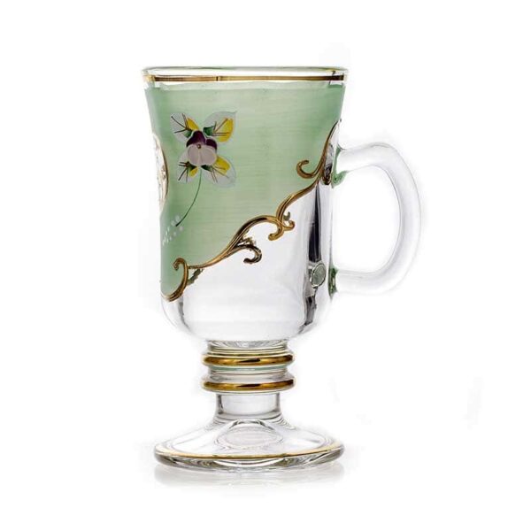 Лепка зеленая Набор стаканов для чая Bohemia на 6 перс.. russki dom
