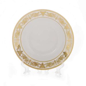 Александрия Голд/белый Набор тарелок Bavarian 23 см. 6 шт. глубокие russki dom