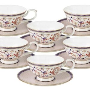 Королева Анна Набор 12 предметов: 6 чашек + 6 блюдец Эмили (Emily) Китай russki dom