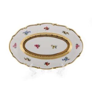 Блюмен Лента Золотая Селедочница Bavarian Porcelain 23 см russki dom