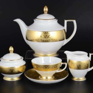 Diamond FuII Gold Чайный сервиз FalkenPorzellan на 6 персон 17 предметов russki dom
