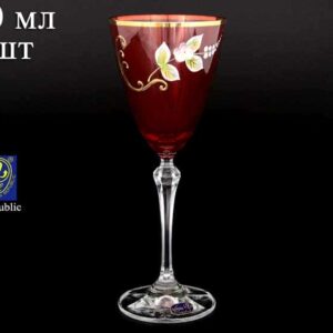 EXCLUSIVE V0019 Набор красных бокалов для вина Bohemia Crystal 250 мл (6 шт) russki dom