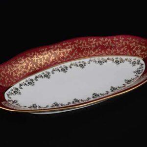 Красная паутинка б/т AL Блюдо овальное Royal Porcelain 26 см russkii dom