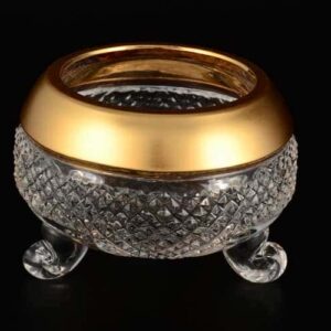 Sonne Crystal Золото Ваза для варенья Тройножка 9 см russki dom
