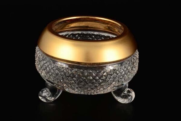Sonne Crystal Золото Ваза для варенья Тройножка 9 см russki dom