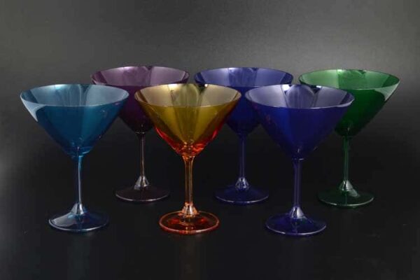KLARA цветные Набор бокалов для мартини Crystalite 280 мл (6 шт) russki dom